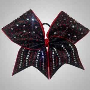 Rhinestone Pinstripe Glitter Cheer Bow