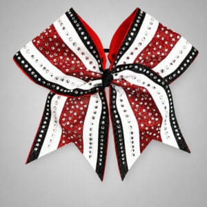 Regal Glam Rhinestone Glitter Cheer Bow