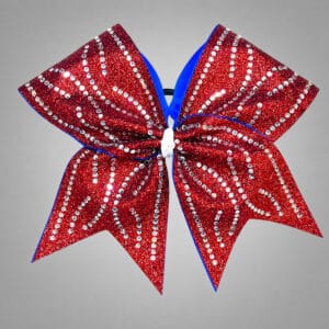 Rhinestone Waves Glitter Cheer Bow